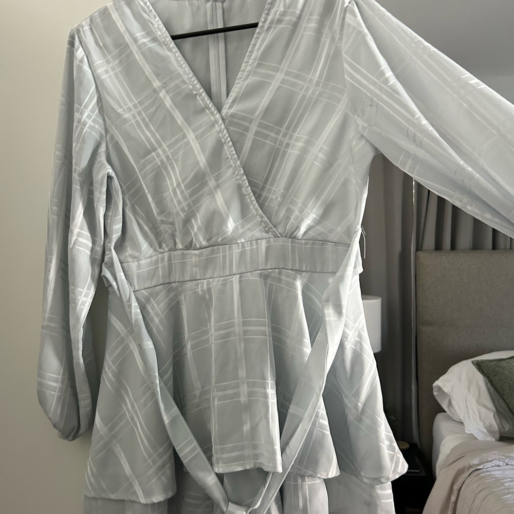 Elegant Plaid Wrap romper